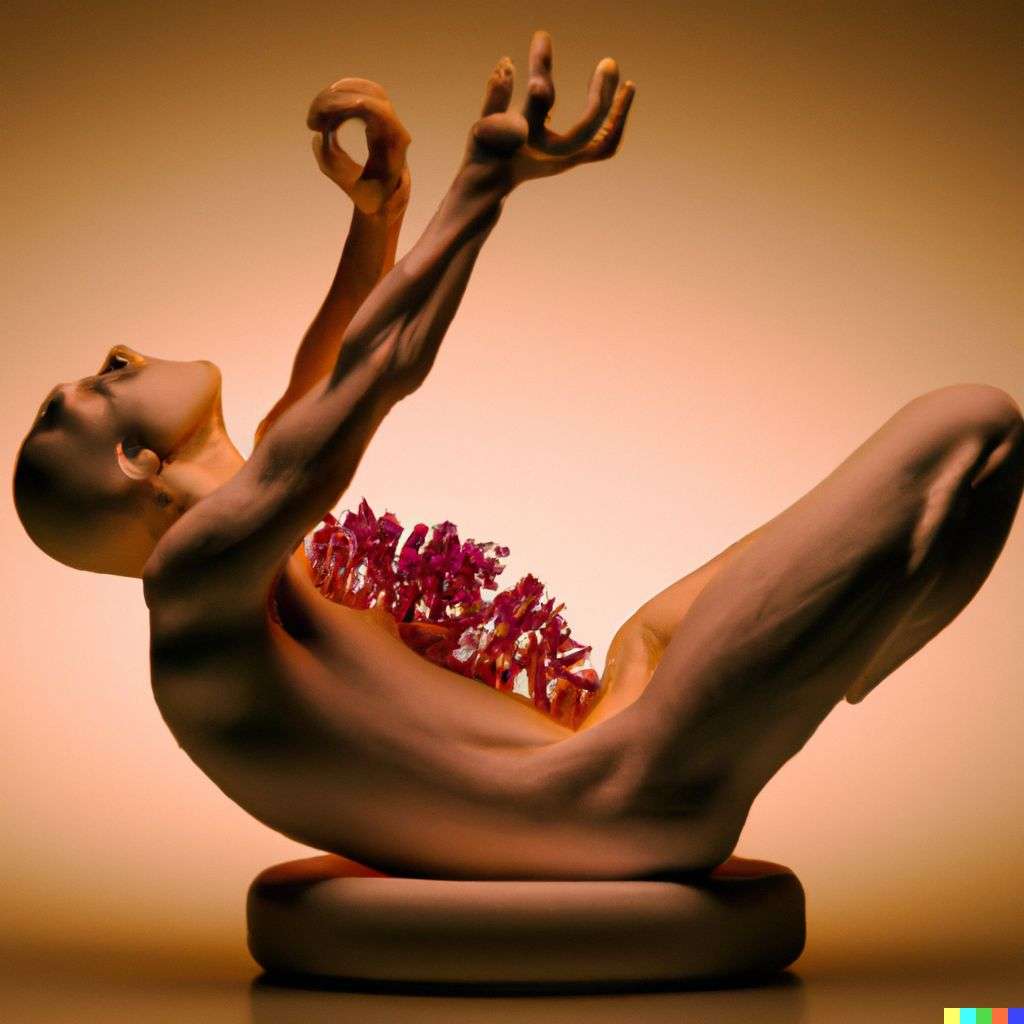 a representation of anxiety, sculpture made from wax, subsurface scattering